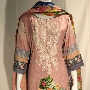 Pakistani Shalwar-Kameez, Lenin, Embroidered